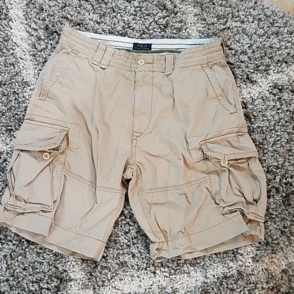 Men's polo khaki cargo shorts size 34